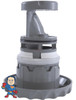 Jet Internal, Waterway, Quad Flo, Diverter Jet, 4-3/4" face diameter, Swim Jet, Deluxe Scalloped, Gray