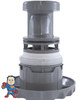 Jet Internal, Waterway, Quad Flo, Diverter Jet, 4-3/4" face diameter, Swim Jet, Deluxe Scalloped, Gray