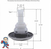 This is the basic measurements of a CMP Typhoon 400 Series jet and although the Waterway HTP55-270-2420 Diffuser looks similar they will not work on this jet.