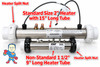 Example of the two main sizes of Heater Tubes with Split Nuts