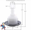 This is the basic measurements of a CMP Typhoon 300 Series jet and although the Waterway HTP55-270-1731 Diffuser looks similar they will not work on this jet.