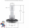 This is the basic measurements of a CMP Typhoon 200 Series jet and although the Waterway HTP55-270-1379 Diffuser looks similar they will not work on this jet. CMP does not offer diffusers for their jets..