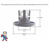 This is the basic measurements of the Mini Jet this illustrates the new style with the hexagon cage between the prongs.. If your jet does not have the cage it is the old style.. Lookin this store for the old style Mini Jet..