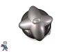 Star Handle  Valve , Waterfall or Neck Jet Control, On/Off Valve, Silver and Graphite,  1" Slip x 1" Slip, Single Port