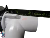 Star Handle  Valve , Waterfall or Neck Jet Control, On/Off Valve, Silver and Graphite,  1" Slip x 1" Slip, Single Port