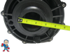 The inlet and outlet measures about 3" across the threads.