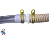 This is an example of the coupler and clamps being used to connect the old tubing with new.. 

