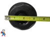 Old Style Jet Internal, Waterway, Adjustable, Mini Jet, 3-3/16" face diameter, Spinner, 5 Scallop, Black