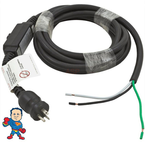 Power Cord, 20A, 15ft, GFCI, for 115v Plug N Play
