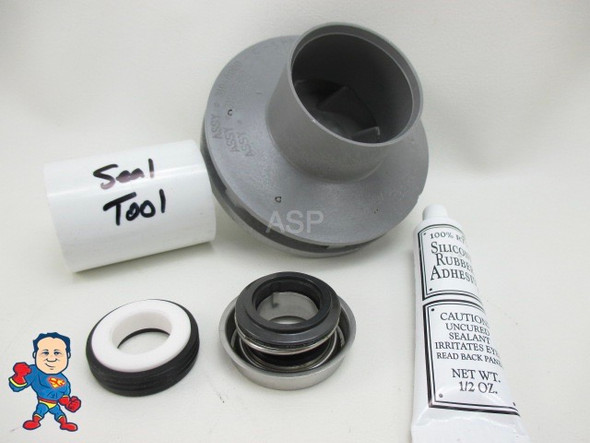 Impeller & Seal Kit, Waterway, HiFlo, Side Discharge, 1.0hp Hi-Flo, Hi Flo