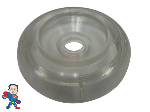 Spa Hot Tub Diverter Cap 3 3/4" Wide Clear Smooth Non Buttress