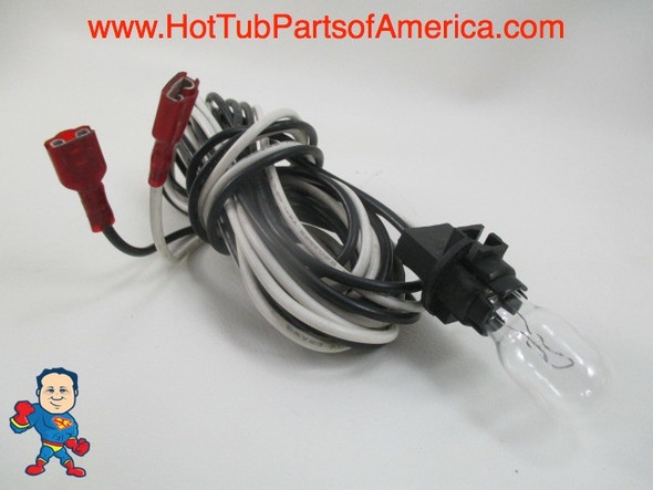Light Wire Harness Assy with Bulb for Gecko Control Systems SSPA MSPA Hydro-Quip Spa Builders
This light harness features female spade type connectors..