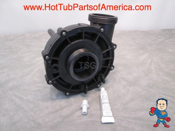 Universal CMP Spa Hot Tub Pump Wet End 2" X 2" 48 or 56 Frame 3 HP Barb Video How To
This is an exact match for various AquaFlo XP2 models and will also replace Vico Ultimax, and Waterway Hi-Flo, EX2, and Super-Flo pump wet ends. This wet end is used with a 3.0hp, 48 or 56 frame thru-bolt style motor.