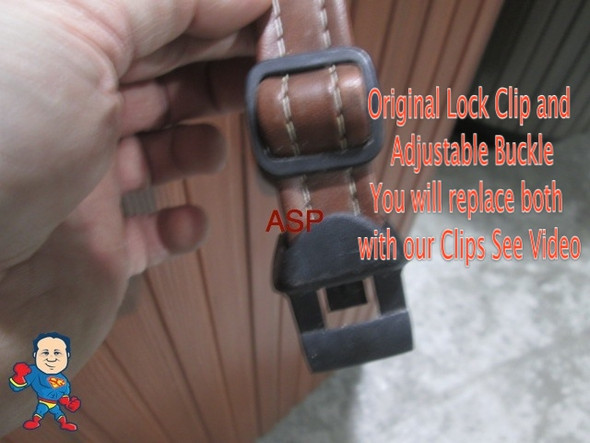 This is an example of the original factory spa cover clip system this kist replaces.