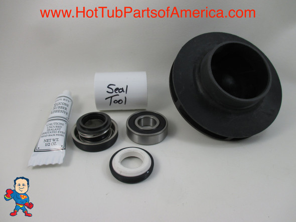 Spa Hot Tub Pump 3.5HP Impeller, Bearing & Seal LX350 LP350 Intertek 56 WUA Video How To