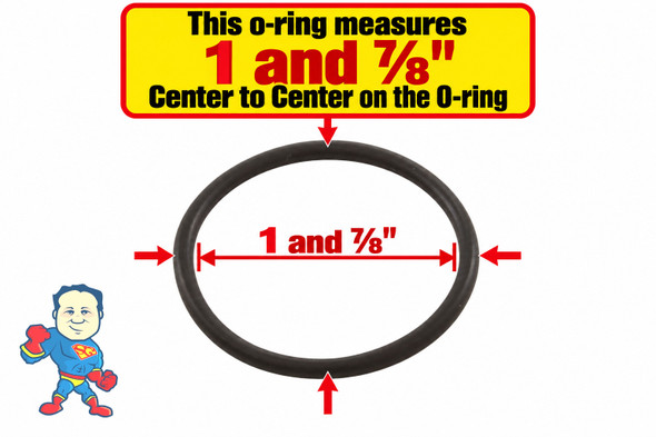 Hot Tub Spa 1 1/2" Heater Union O-Ring That Measures 1 7/8" Center to Center