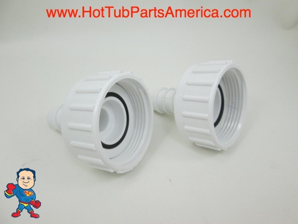 Set of 2 Hot Tub Spa 1" X 3/4" Barb Pump Union O-Ring use Tiny Might other Video