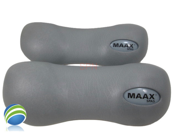 Set of (2) Maax Spa Hot Tub Neck Pillow Gray Head Rest Coleman How To Video