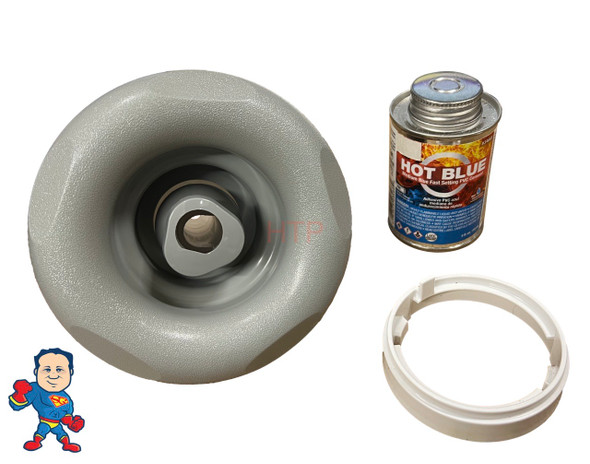 Nordic Hot Tub Retrofit 5 1/4" Jet with Glue Kit Gray Large VSR Spa How To Video