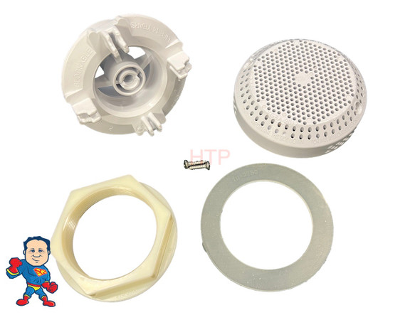 Suction Assembly, WW, 3-1/2" Hi-Flow, 2-3/8"hole size,1-1/2"s,White ,w/o Vac Brk