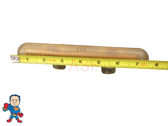 Hot Tub Spa Part Gray 7 5/8" Waterfall Assembly (2) 1" Hole Style Clear