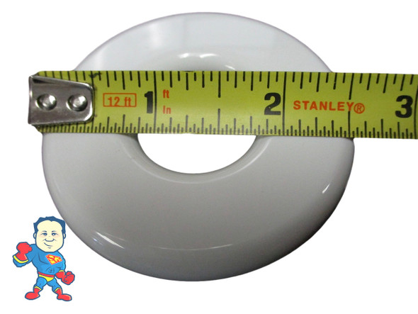 2 5/8" Garden Tub Jet Face Slimline Smooth White