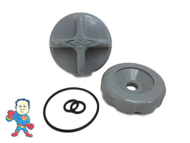 Dimension One D1 D-1 Diverter Knob Cap & O-Ring Kit Gray Spa Hot Tub Part