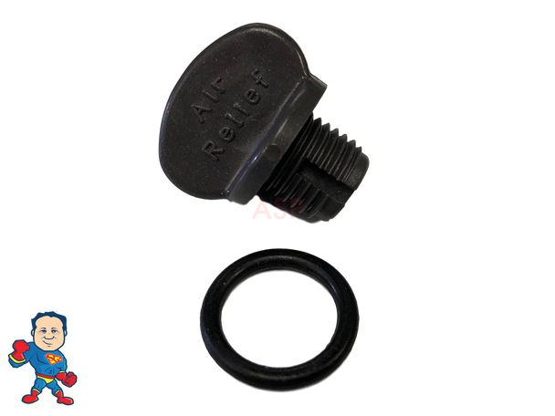 Bleeder Plug Wing Nut Style with O-Ring, Cmp, For Pressure Filter Cap