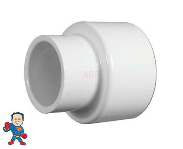 1 1/2" Slip X 1" Slip Reducer Coupling Plumbing PVC Fitting