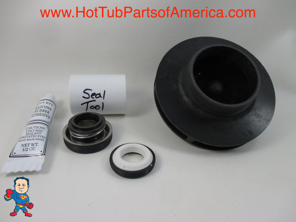 Spa Hot Tub Pump 4.0HP Impeller & Seal Guangdong LX400 LP400 56 WUA Video How To