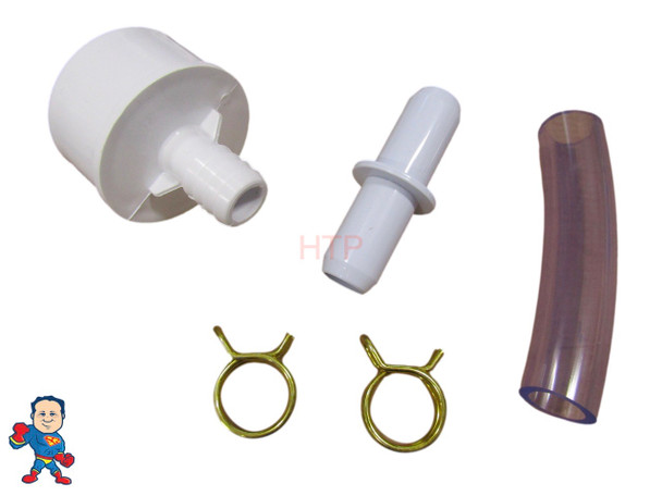 Barb Adapter, 3/4" Barb x 2" Spigot to 3/4" x 3/4" Barb Kit, Fits 2" Slip Water Manifolds