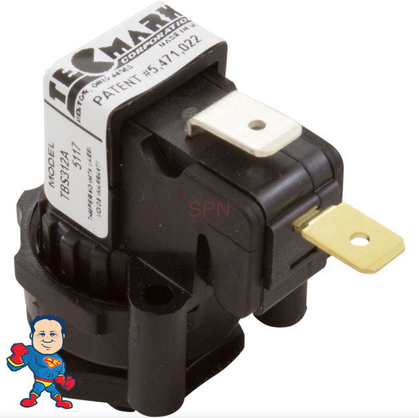 Air Switch, Tecmark, TBS 312, SPNO, 3A, Threaded, Momentary