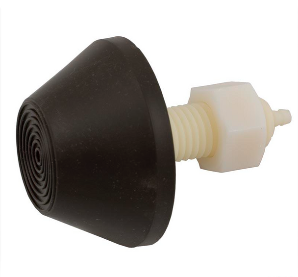 Brown, PT1, Air Button, Tecmark, Raised Cone, 7/8" hole size, 2-3/4" face diameter