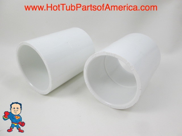 2X Hot Tub Spa 1 1/2" Slip X 1 1/2 Slip Coupler Plumbing PVC Fitting How To Video