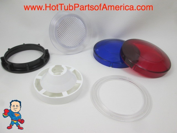 Spa Hot Tub Light 3 1/4" Face Replacement Part Lens 2 1/2" Hole How To Video