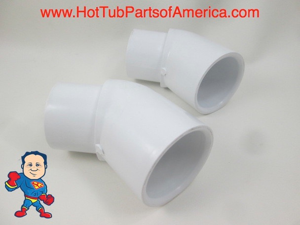 2x Hot Tub Spa 45° 2" Street X 2" Slip Plumbing ELL PVC Fitting How To Video