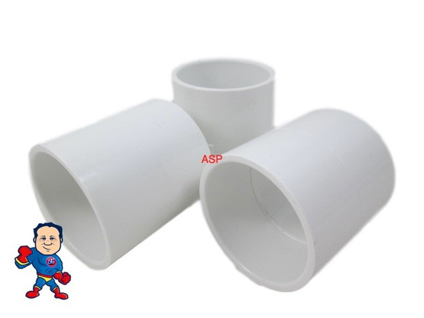 3X Hot Tub Spa 2" Slip X 2" Slip Coupler Plumbing PVC Fitting