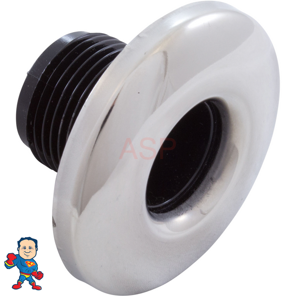 Bullet Jet Internal, Waterway, Ozone Cluster, 2" face diameter, Fixed, SS, Black, 1" Hole Size