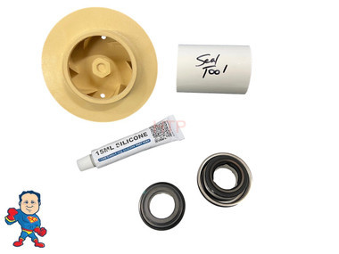 Impeller & Seal Kit for 6500-907 WTC-50M Jacuzzi® Premium or Sundance®  Hot Tub Circulation Pump Wet End