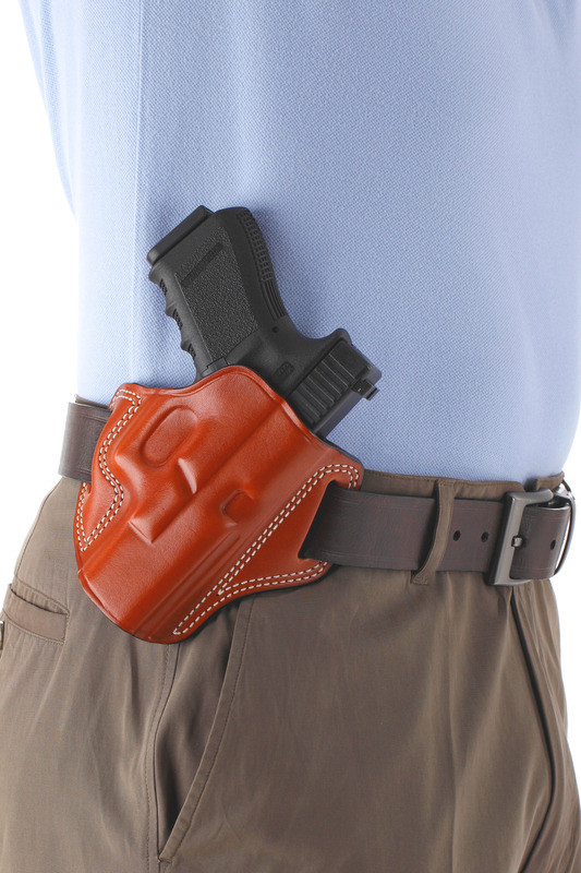 レザーオープントップホルスター Leather Pancake Holster Open Top