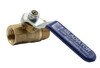 3/8" 600 PSI Gladiator Ball Valve FxF NPT Blue Steel Lever