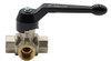 1/2" 600 PSI Delta Plated Brass Ball Valve with Lever
