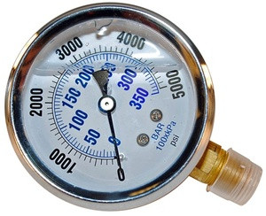 S.S. PRESSURE GAUGE 5000 PSI 1/4MPT
