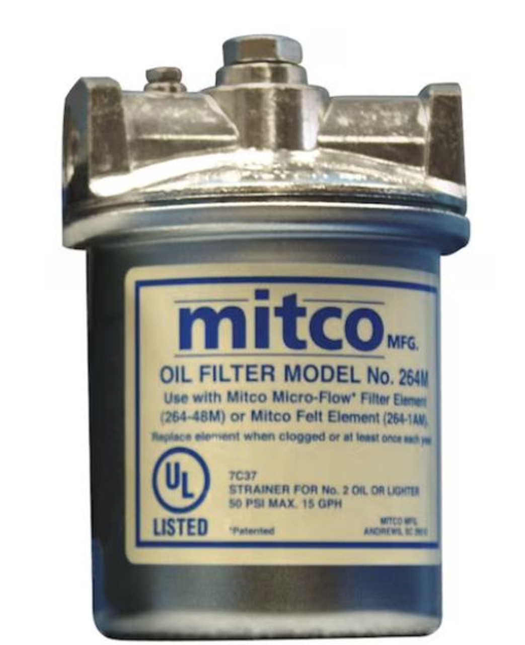 MITCO 264 FUEL OIL FILTER ASSY 3/8FPT IO
