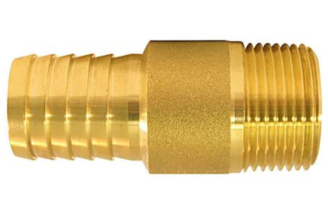 BRASS HOSE BARB 1" HOSE X 1" MPT