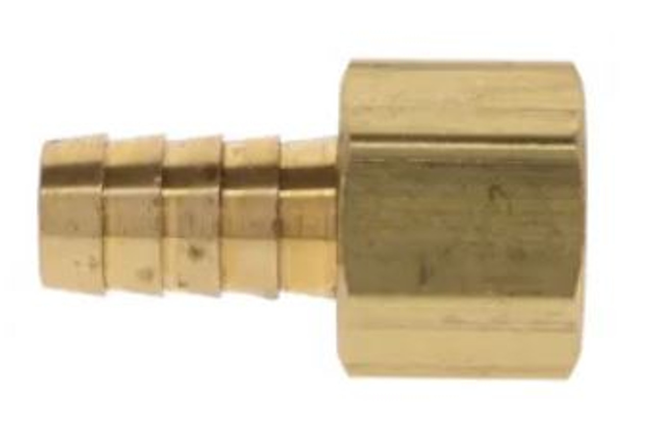 BRASS HOSE BARB 3/8 HOSE X 1/4 FPT