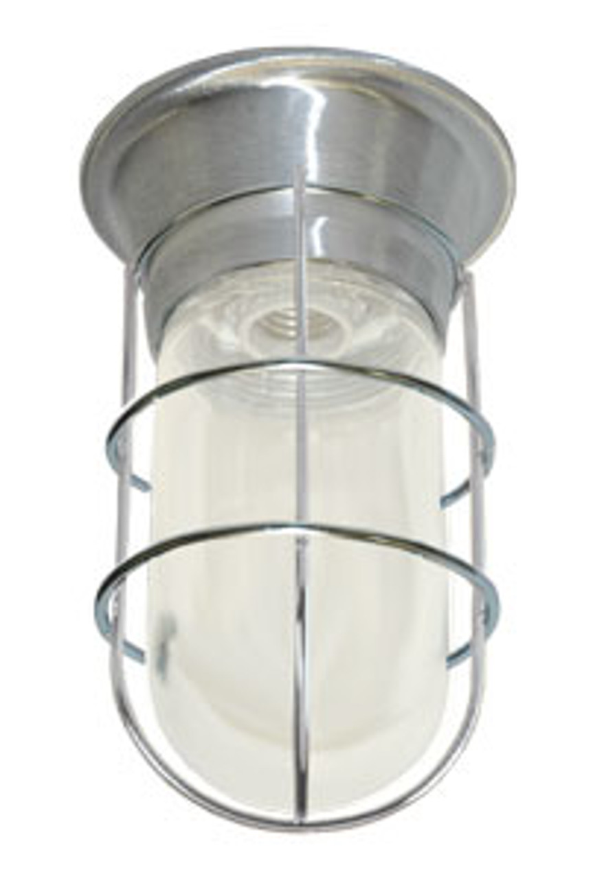 Canopy Hood Light, E-Z Mount Incandescent, Tuff Skin Coated Glass Globe, Wire Guard (Pack of 3)