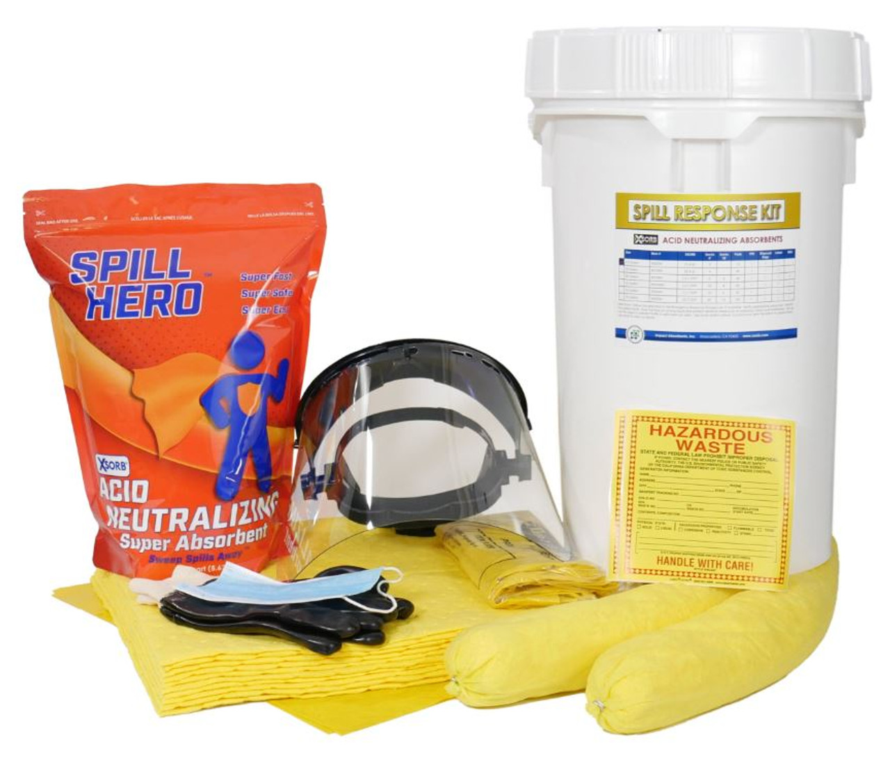 Spill Hero Acid Neutralizer Spill Kit in 6.5 Gallon Bucket