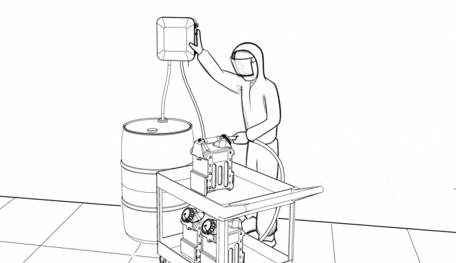 FOAMiT - CHEMICAL TRANSFER UNIT-WALL MOUNTED-SANTO-SOLENOID-TIMER