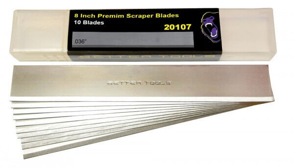 Heavy-Duty 8" Scraper Blade 0.036" thick -- Case of 500